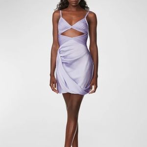 Herve Leger x Law Roach Draped Cutout Sleeveless Silk Mini Dress Size 2 NWT